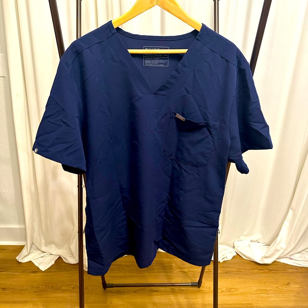 Figs Navy Blue Men's Scrubs Set, Size XXL